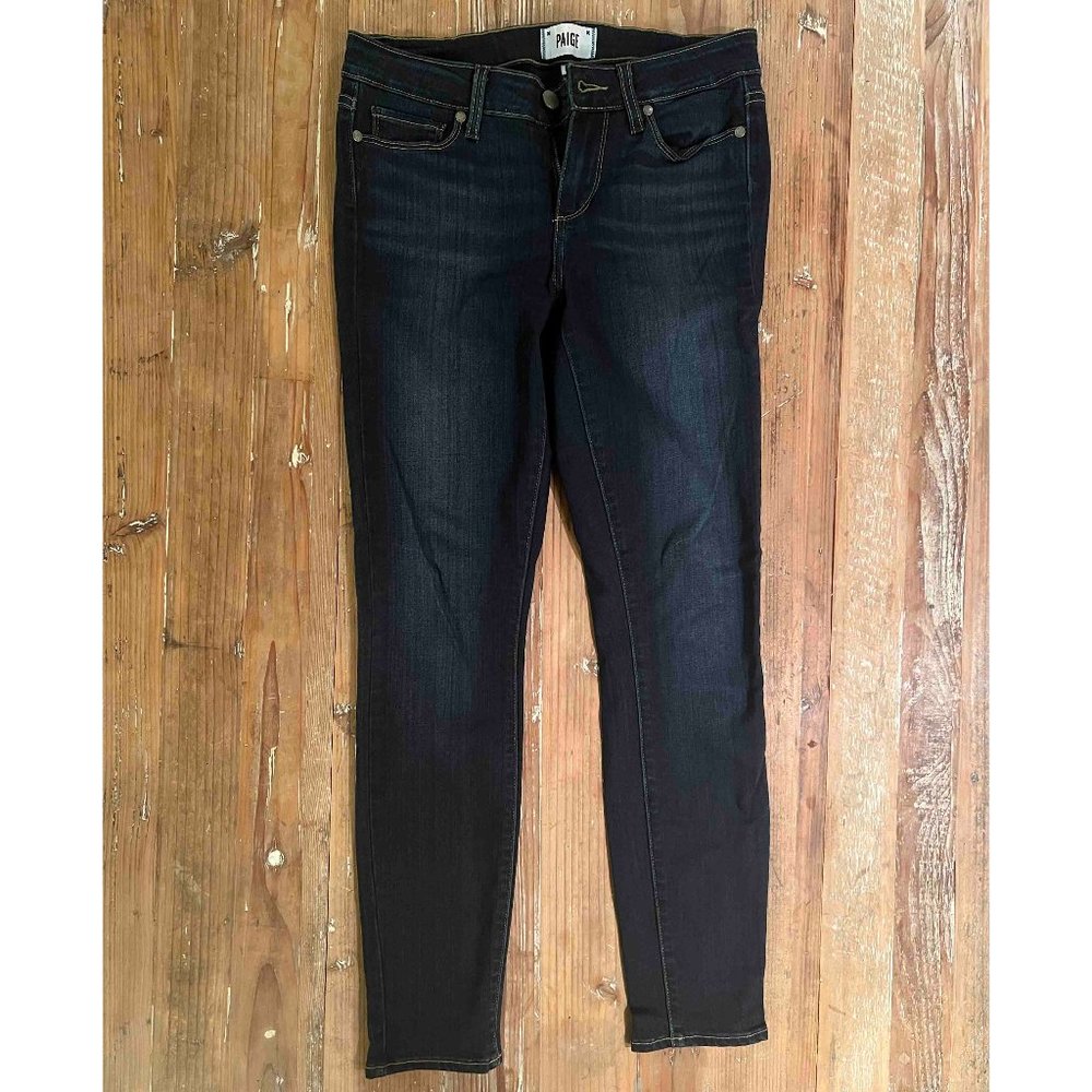 PAIGE Dark Blue Verdugo Ankle Skinny Jeans